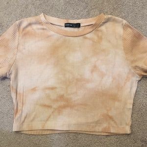 Like new Shein ribbed tye dye crop top size L